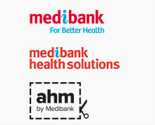 Medibank Private, Medibank Health Solutions and AHM logos