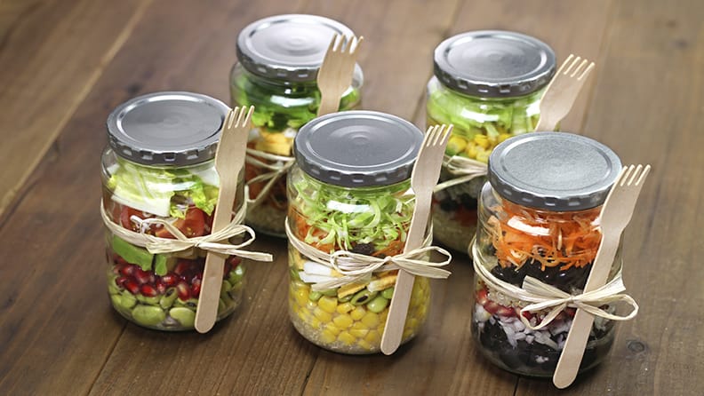 Healthy ideas for lunch: salad jar