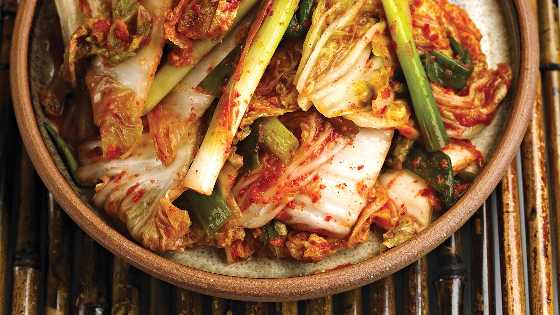 Close up of Kimchi.