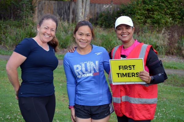 First timers at parkrun