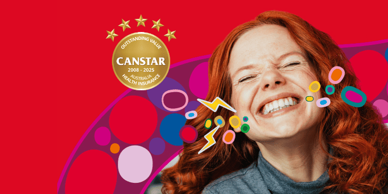 Woman laughing outside