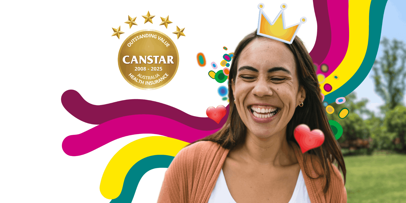 Woman smiling with Canstar logo