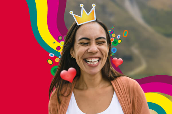 Woman smiling