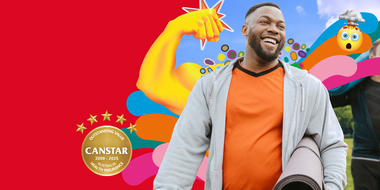 Man carrying woman on his back