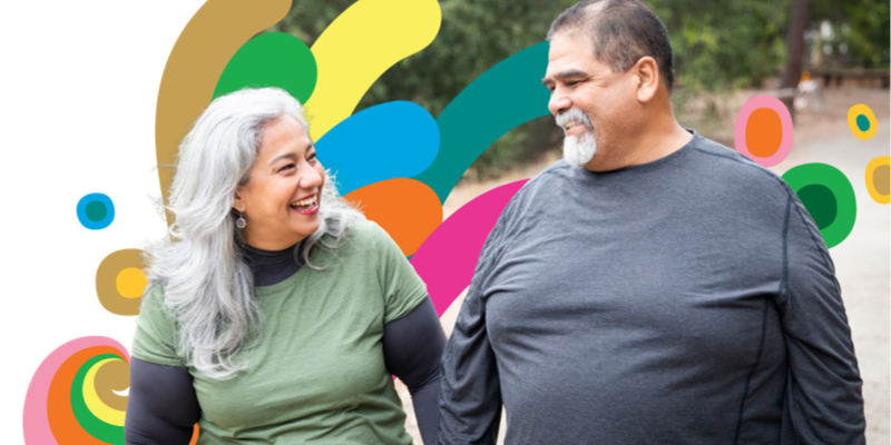 Two people going for a hike