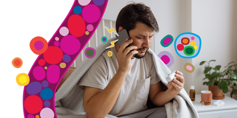 Person on the phone to a doctor