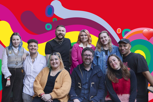 Group of people smiling together