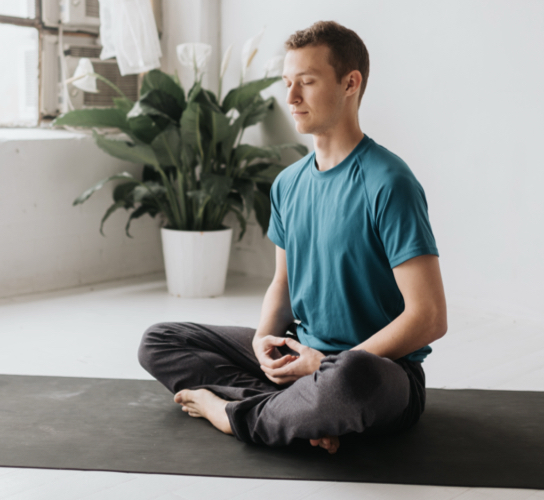 man meditating