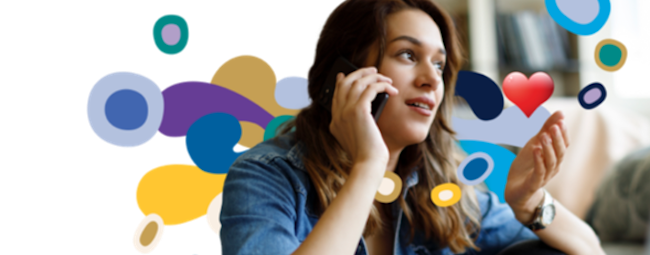 Person talking on the phone