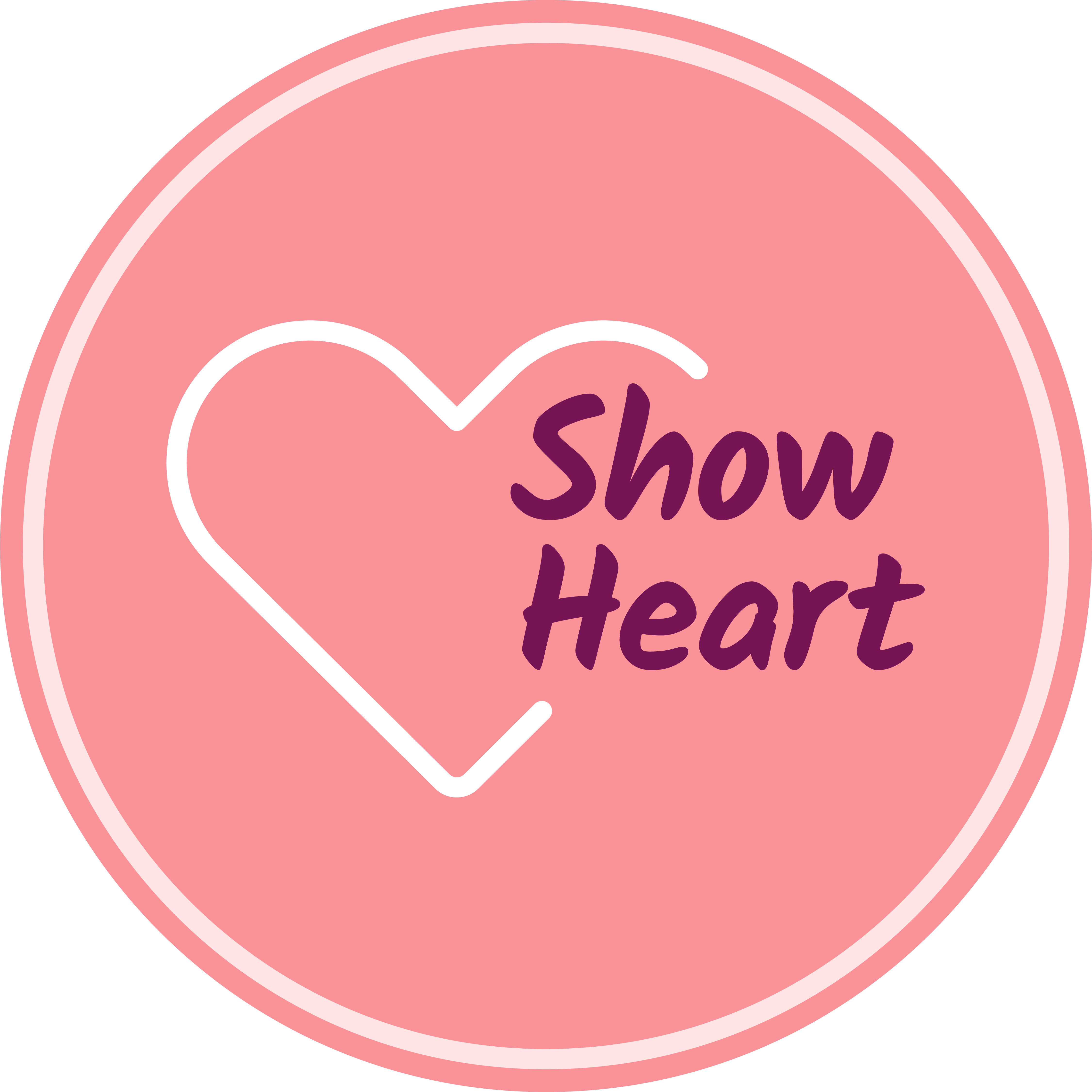show heart logo