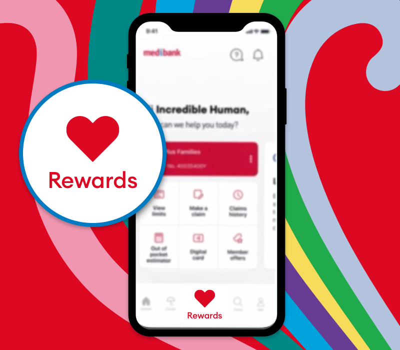 My Medibank app screen highlighting Live Better rewards