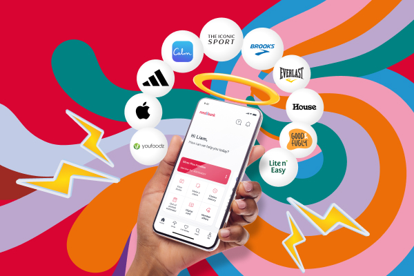 Phone screen surrounded by various Live Better rewards partners