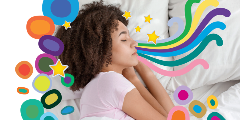 Woman sleeping in bed