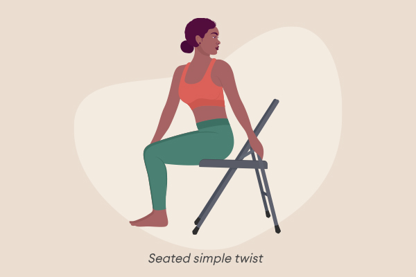 Chair Yoga: Seated simple twist