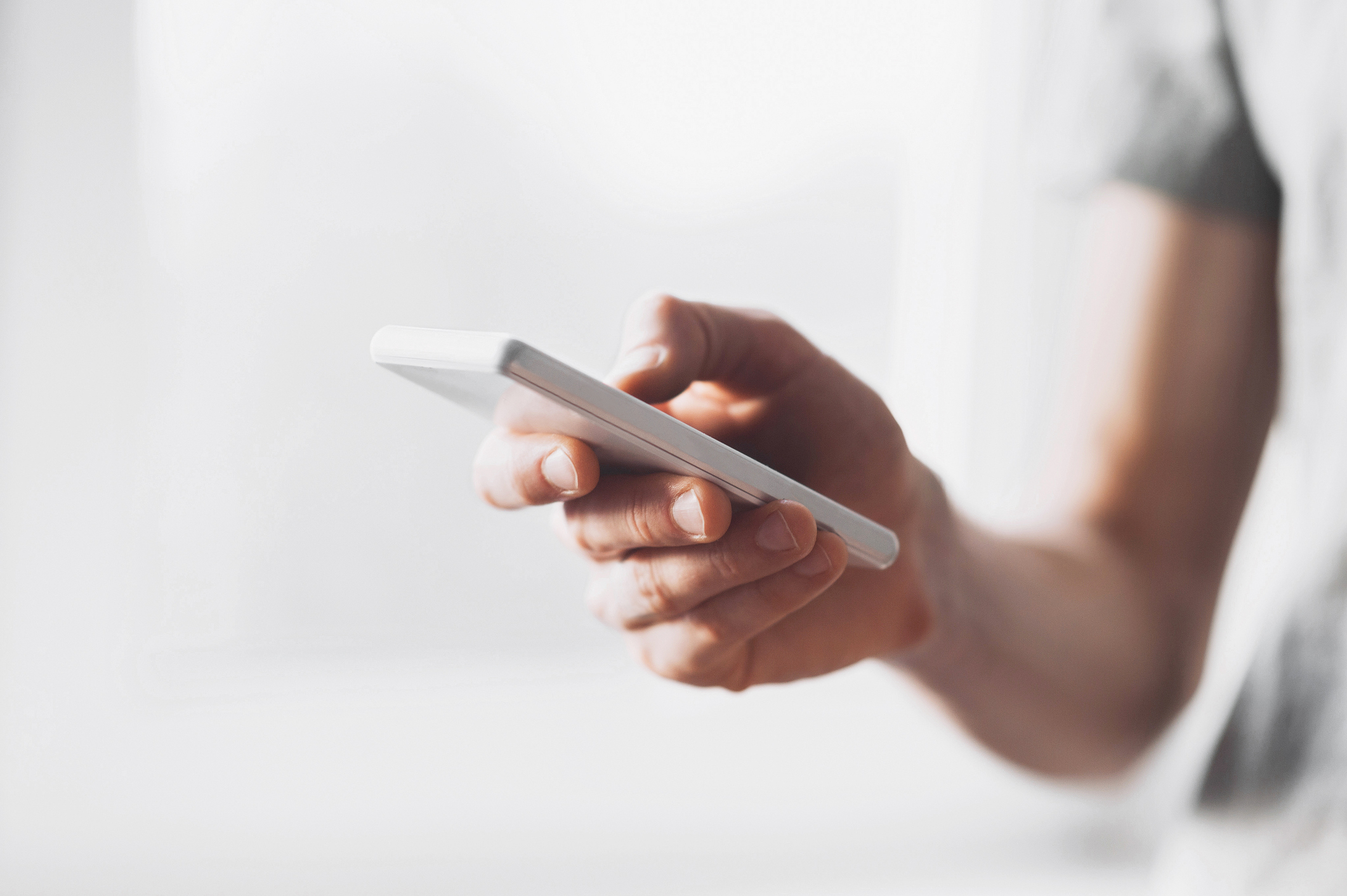 Young man using smart phone