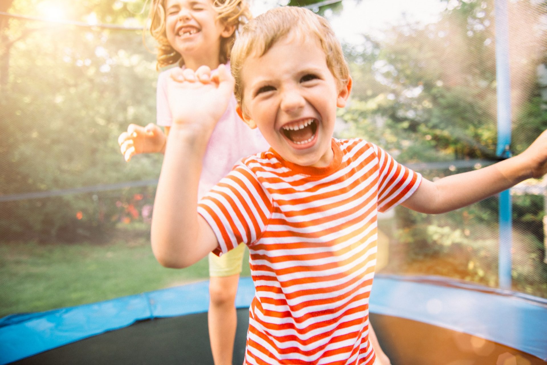 Despite guidelines recommending no more than one child on a trampoline at a time, more than 80 per cent of parents said they allow multiple kids to jump on a trampoline.