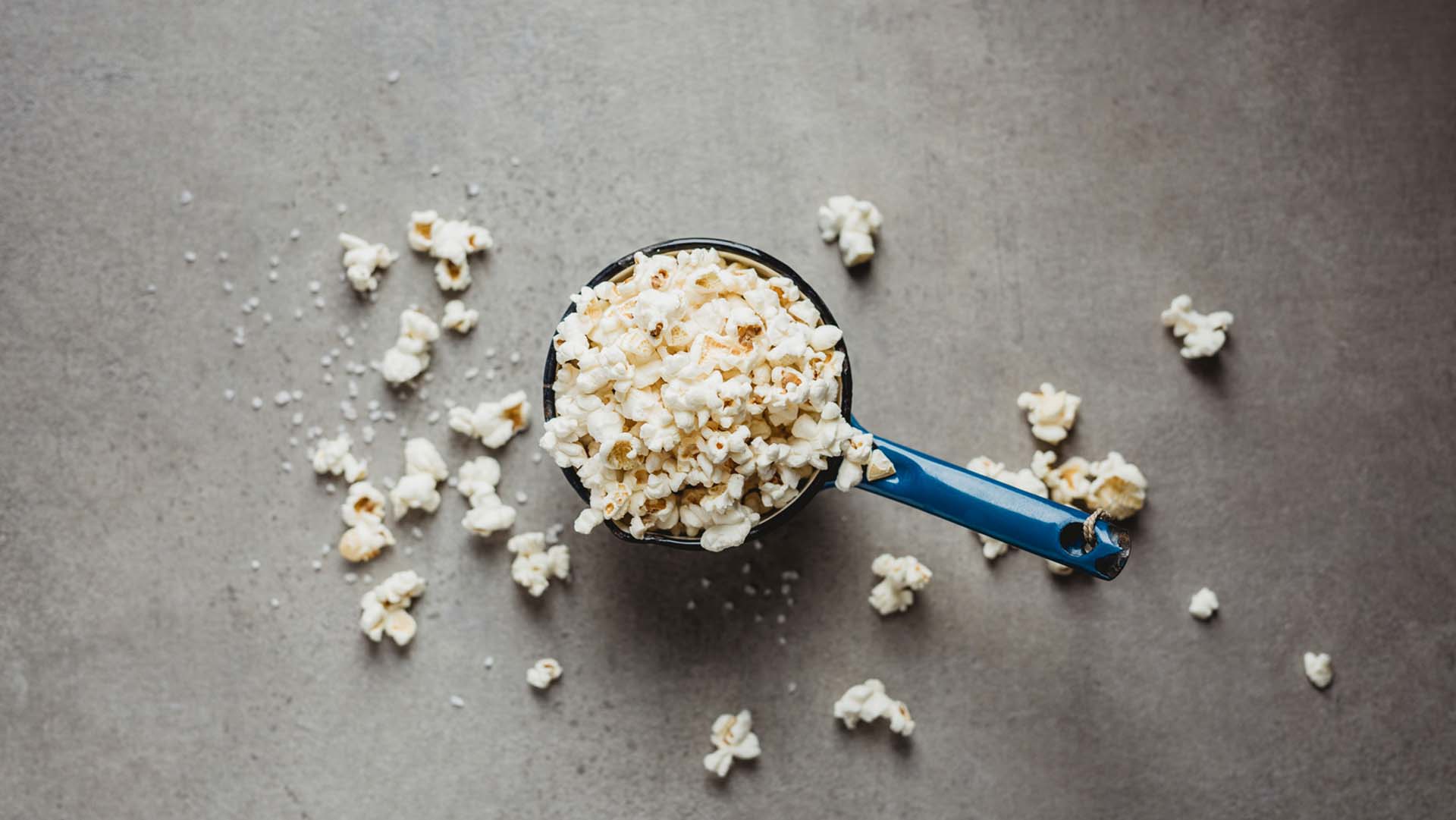 Popcorn on concrete