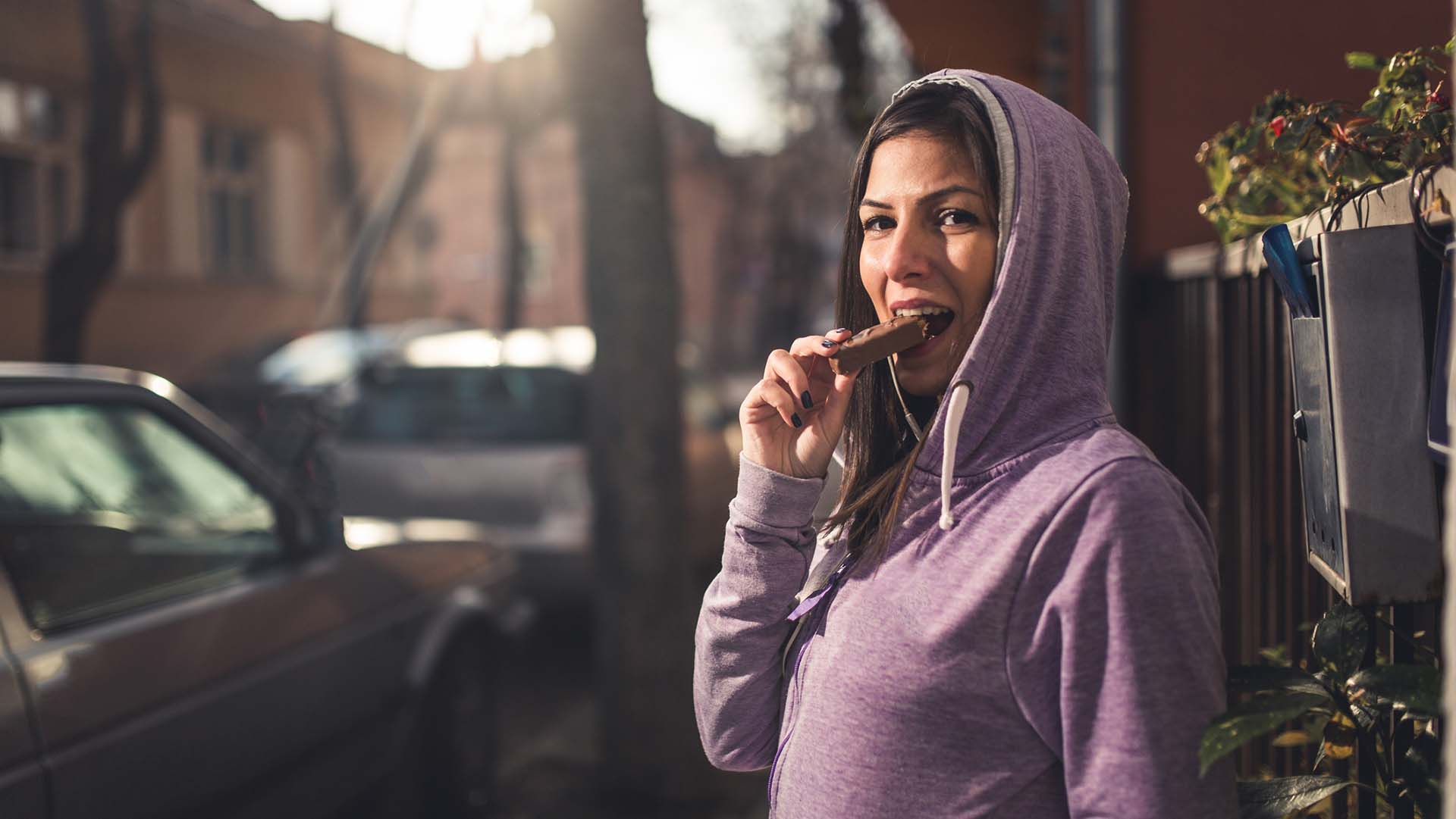 Woman jogging outdoors