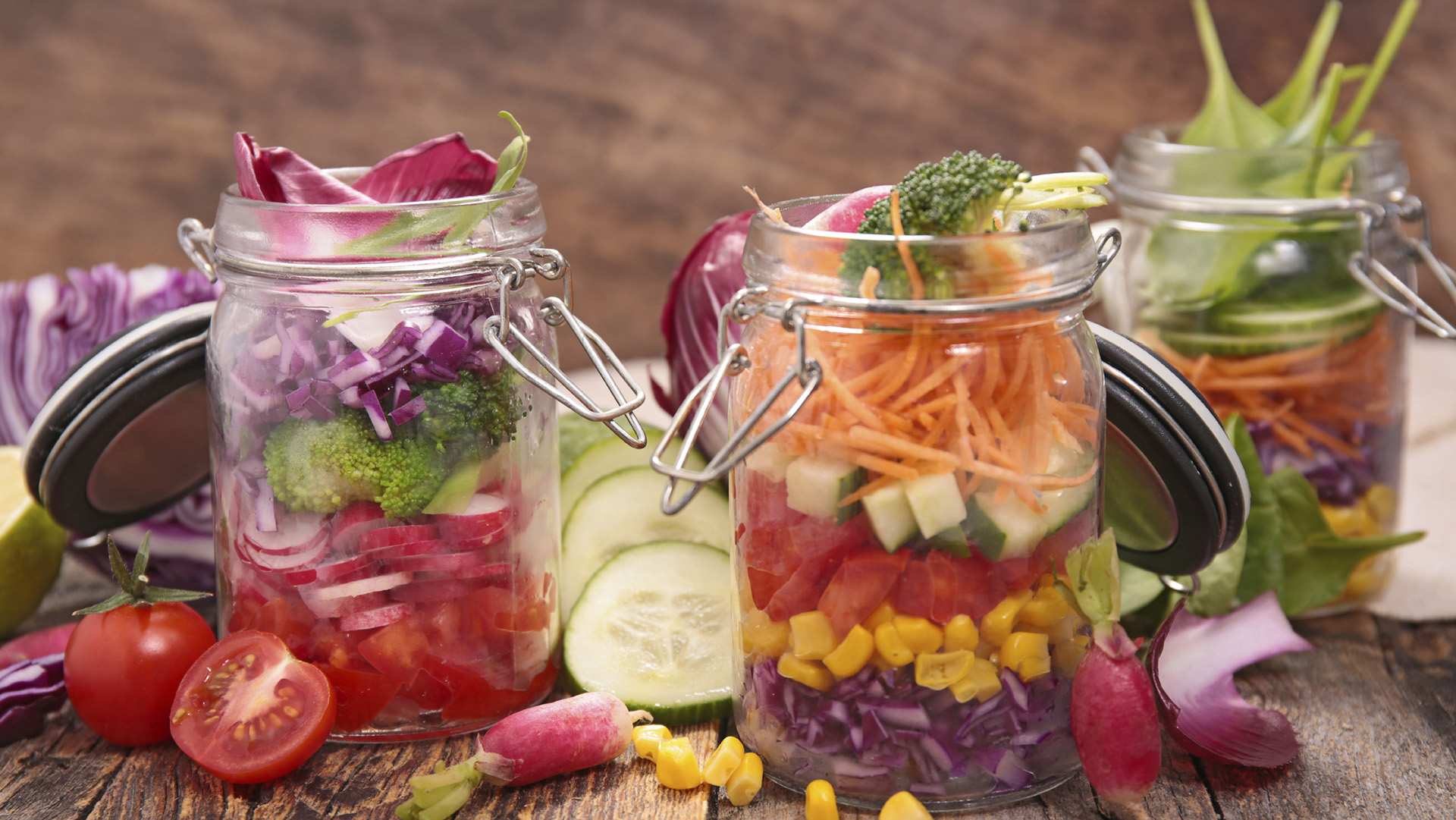 salad in jar