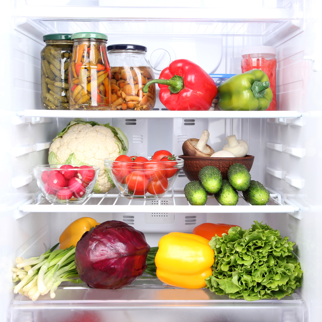 Refrigerator full of food