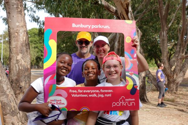 Bunbury parkrunners pose for a photo