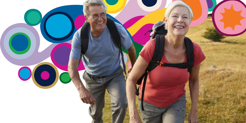 Two people going for a hike