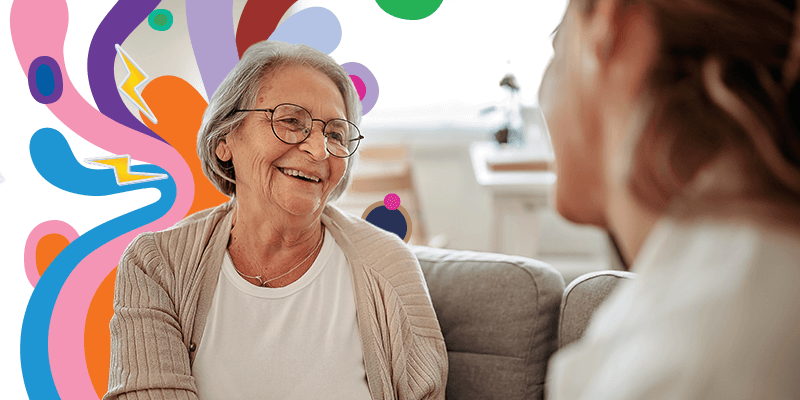 Patient being consoled