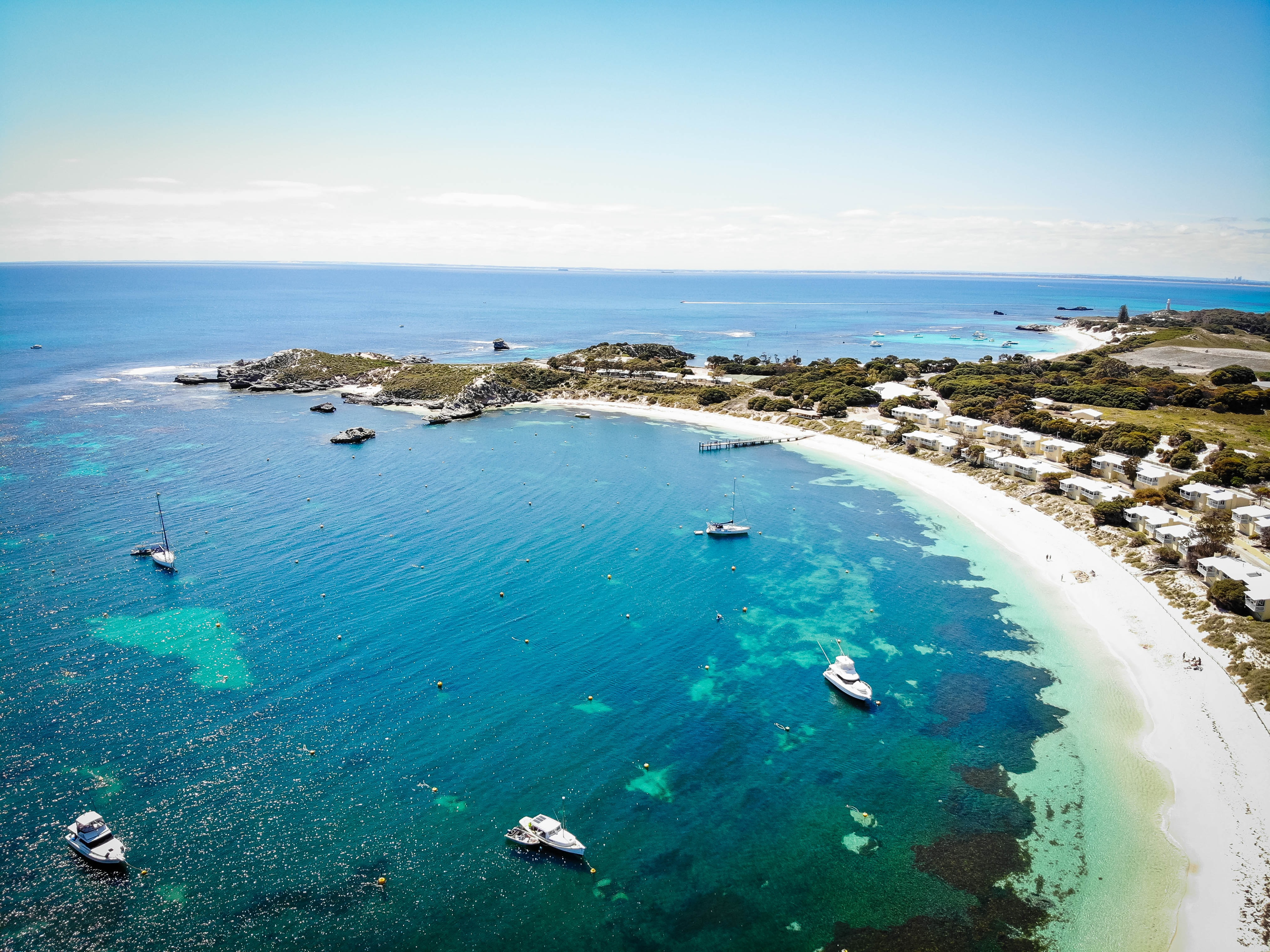 Aerial shot of beach
