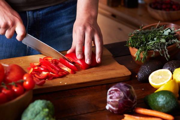 An image of a person preparing food