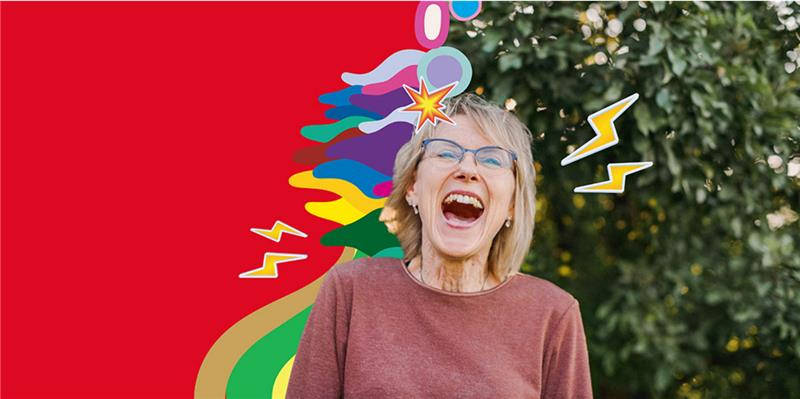 woman laughing