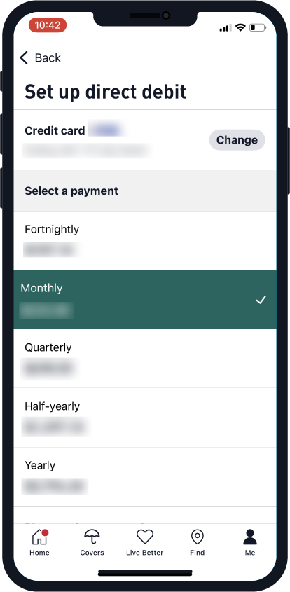 Setting up direct debit in My Medibank