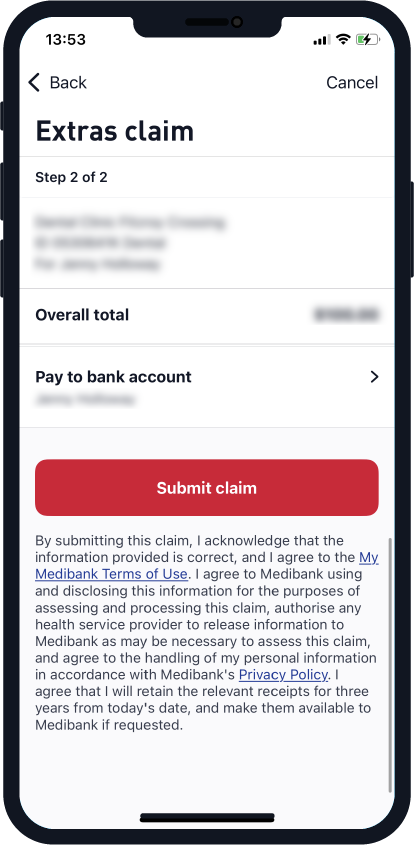 Checking your payment details in My Medibank