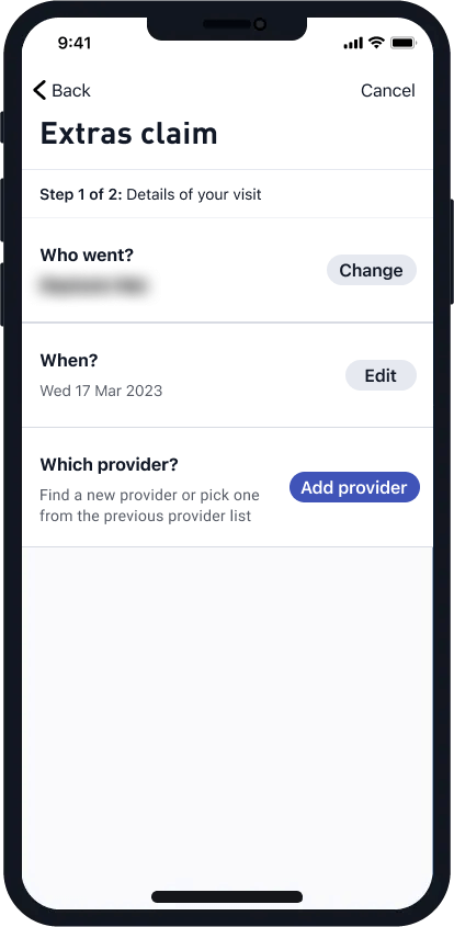 Making an Extras claim in My Medibank
