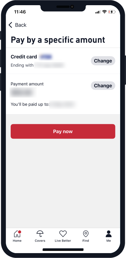 Pay your premium by a specific amount in My Medibank