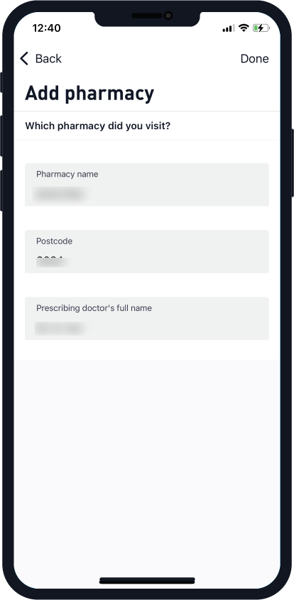 Adding pharmacy details in My Medibank