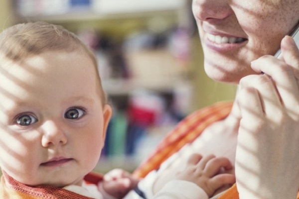 Lady with baby image