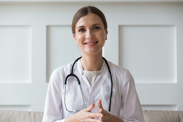 Nurse in hospital coat image