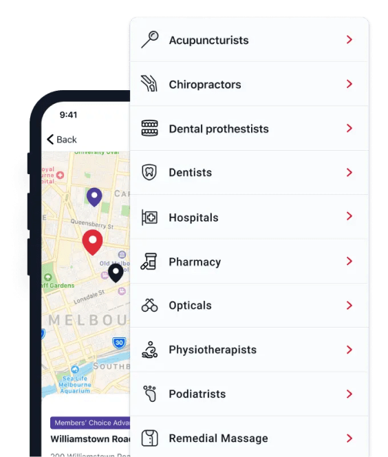 Find a provider screen