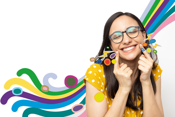 Man holding a folder and smiling