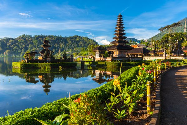 Ulun Danu Bratan Temple At Sunrise Bali