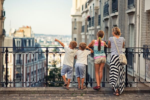 Family on overseas trip