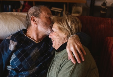 Elderly couple with funeral insurance