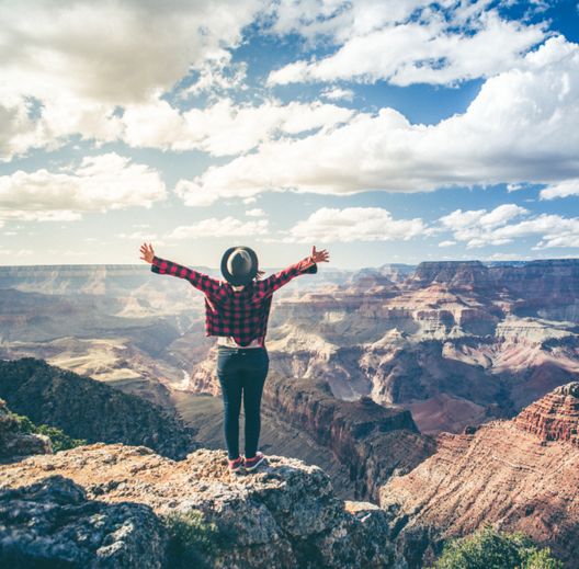 Girl in Grand Canyon USA