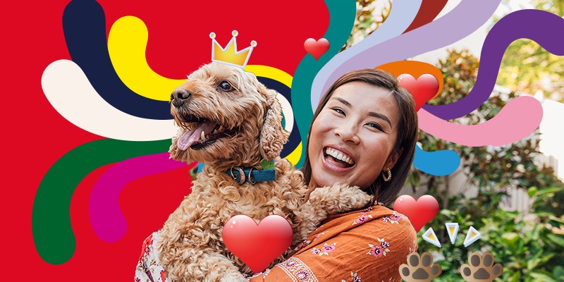 Dog mum with pet insurance