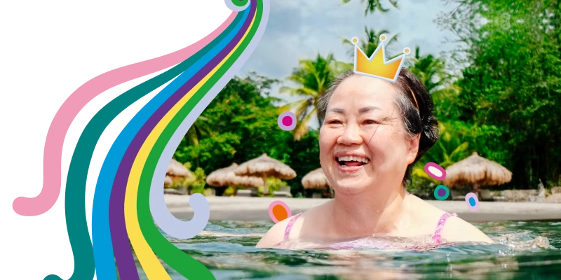 Get a quick quote - priority members - lady in a swimming pool