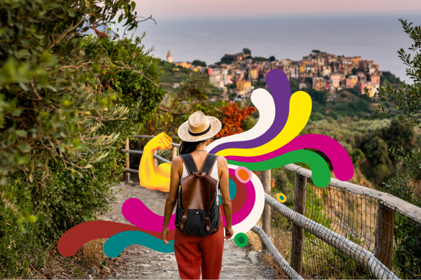 Woman travel mountain