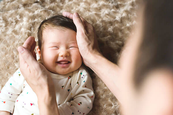 Baby smiling