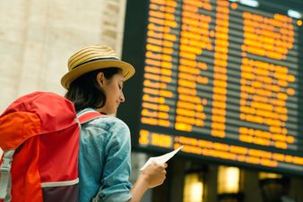 Lady in airport